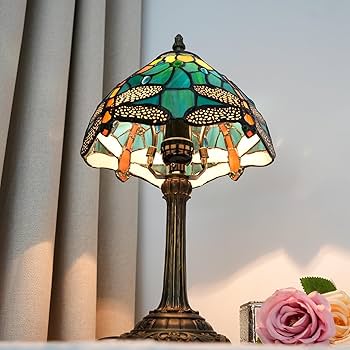 ステンドグラス　ティファニー調ランプ☆グリーン☆とんぼ TIFFANY&Co. ヴィンテージ ステンドグラスランプ ティファニー